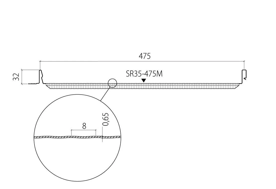 Ruukki Classic M rysunek techniczny